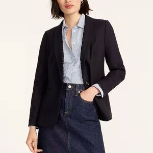 J Crew Women's Parke Wool Blazer Black Size 6